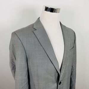 Tommy Hilfiger 40L Sport Coat 100% Wool Light Gray Two Button Double Vented